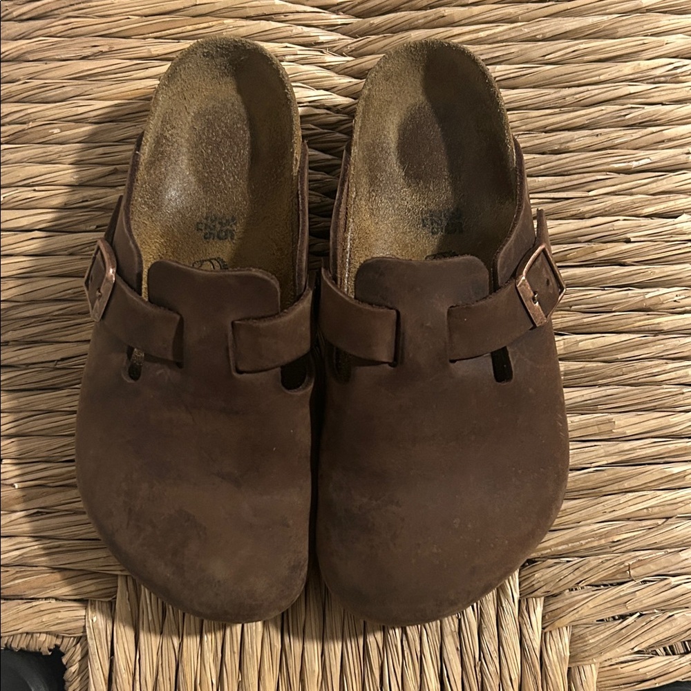 Birkenstock Brown Leather Mules